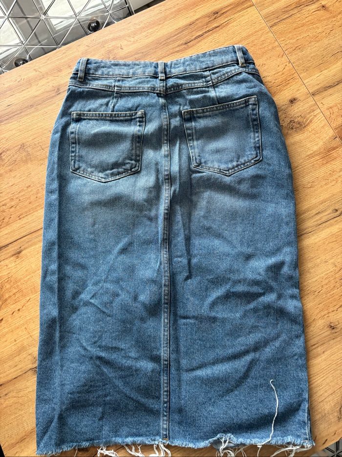 Jupe jean mi longue bleu femme Promod taille 38 - photo numéro 4