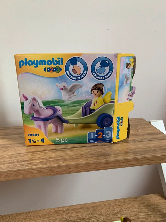 Playmobil 1.2.3 - 70401 - Calèche et fée et licorne