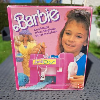Barbie Machine à couture Super Knit Magic originale de 1994, vintage Mattel, fabriquée en Italie
