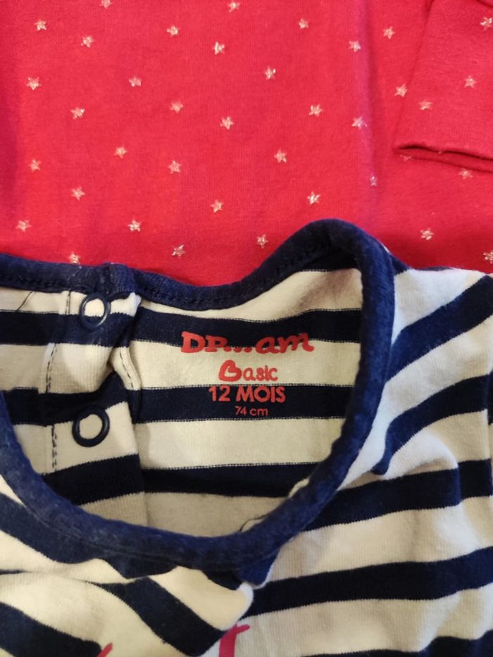 Lot t-shirts 12 mois - photo numéro 2