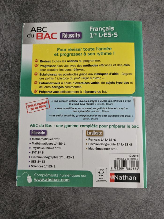 Annales ABC du BAC - Français 1ère - photo numéro 2
