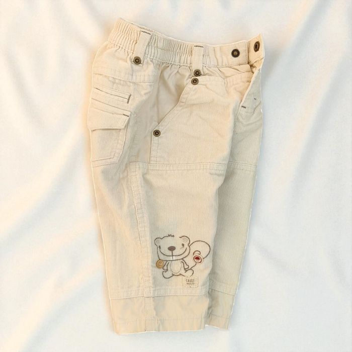 Pantalon bébé garçon 12 mois velours beige Cadet Rousselle - photo numéro 3