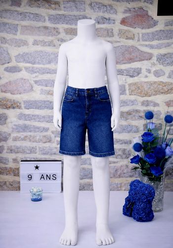 Bermuda en jean skinny bleu Garçon taille 9 ans marque Okaidi 🎸 