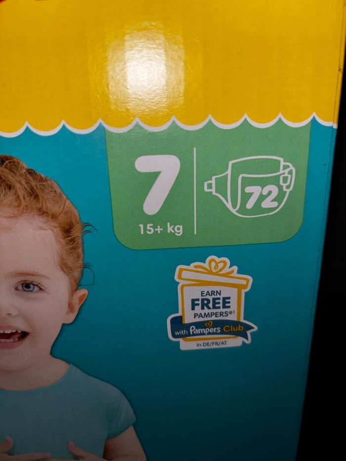 Maxi Pack de 72 Couches Pampers  Baby-Dry Neuf Dans L’emballage Taille: 7 - photo numéro 2