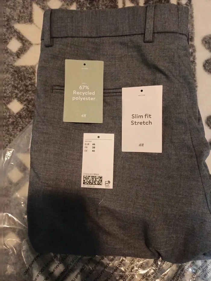 Pantalon de costume slim fit stretch taille 38 h&m neuf - photo numéro 11