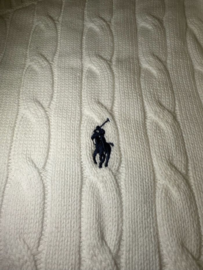 Pull Ralph Lauren à torsade blanc - photo numéro 2