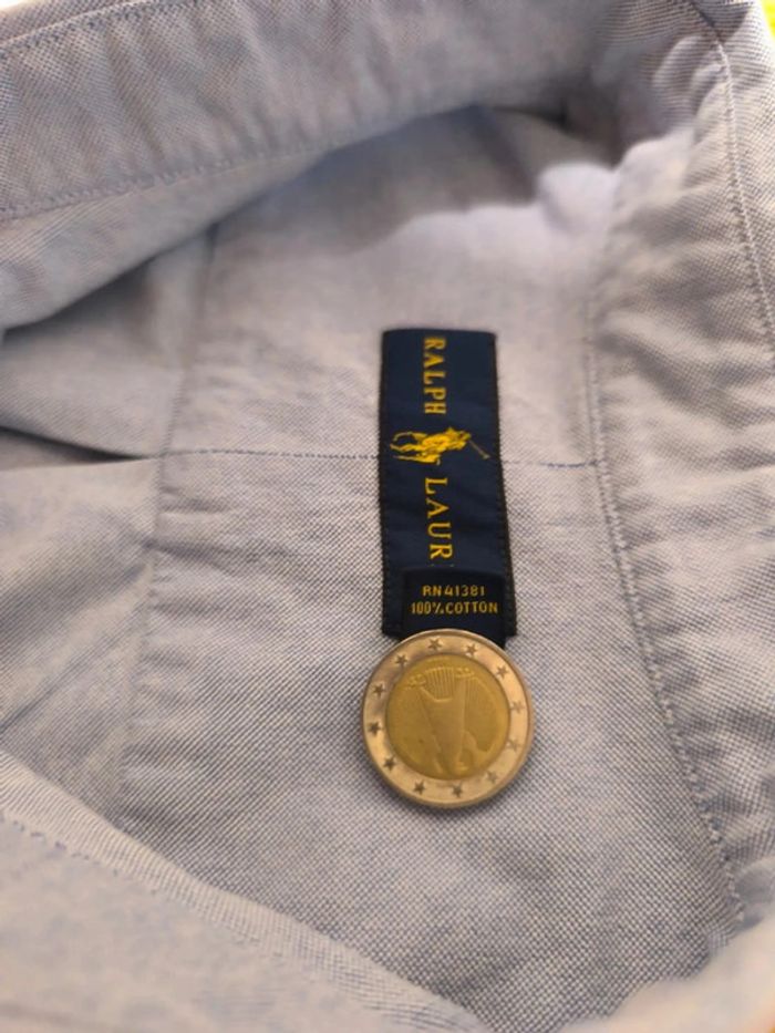 Chemise Manches longues - Ralph Lauren - Logo brodé premium - Bleu clair - Taille XL - photo numéro 9