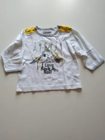 tee shirt manches longues snoopy garcon 12 mois