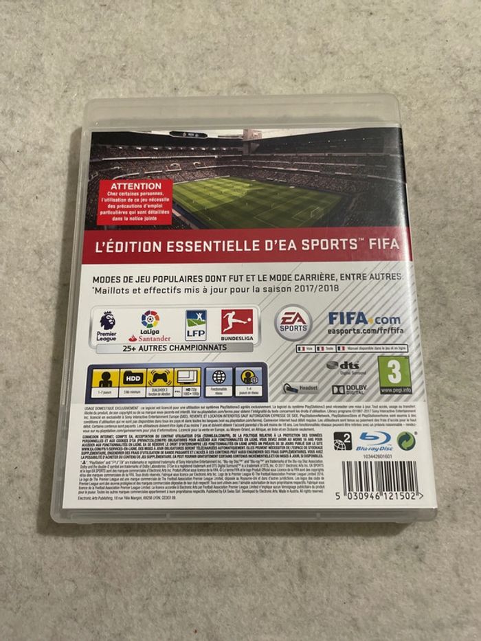 FIFA 18 Edition Essentielle Jeu Playstation 3 PS3 Complet FR Comme Neuf - photo numéro 3