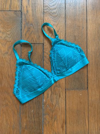 Soutien gorge bleu dentelle taille s 36