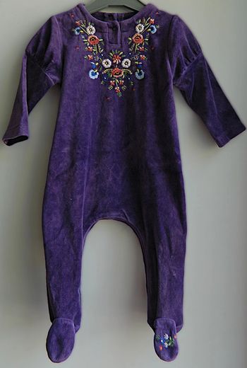 Pyjama en velours T 6 mois "DPAM"