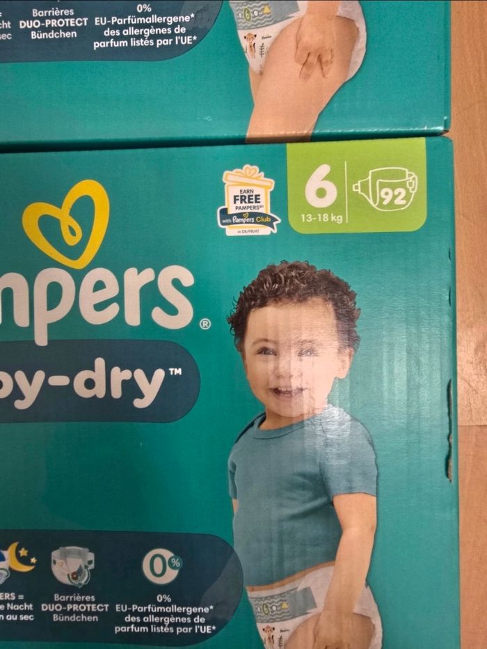 🍼 Pampers Baby-Dry T6 Lot de 2 × 92 couches (13–18 kg) - photo numéro 2