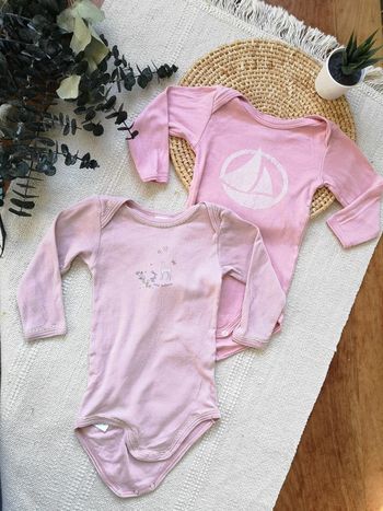 2 bodies Petit bateau 9 mois