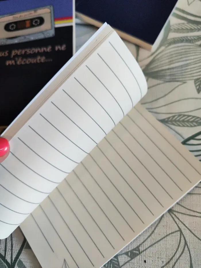 Lot de 6 carnet A6, 10,5x15cm vintage, déco cassette - photo numéro 3