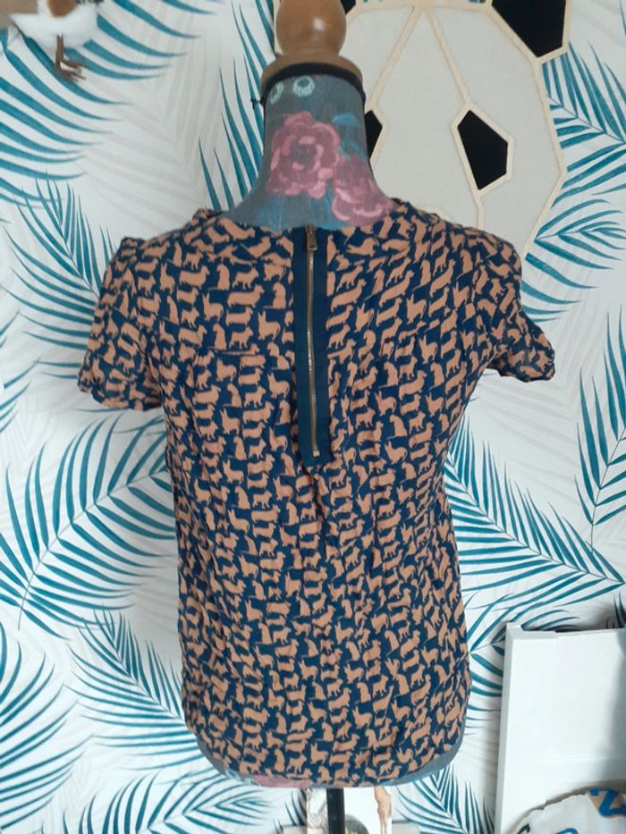 Blouse manches courtes imprimé S - photo numéro 3