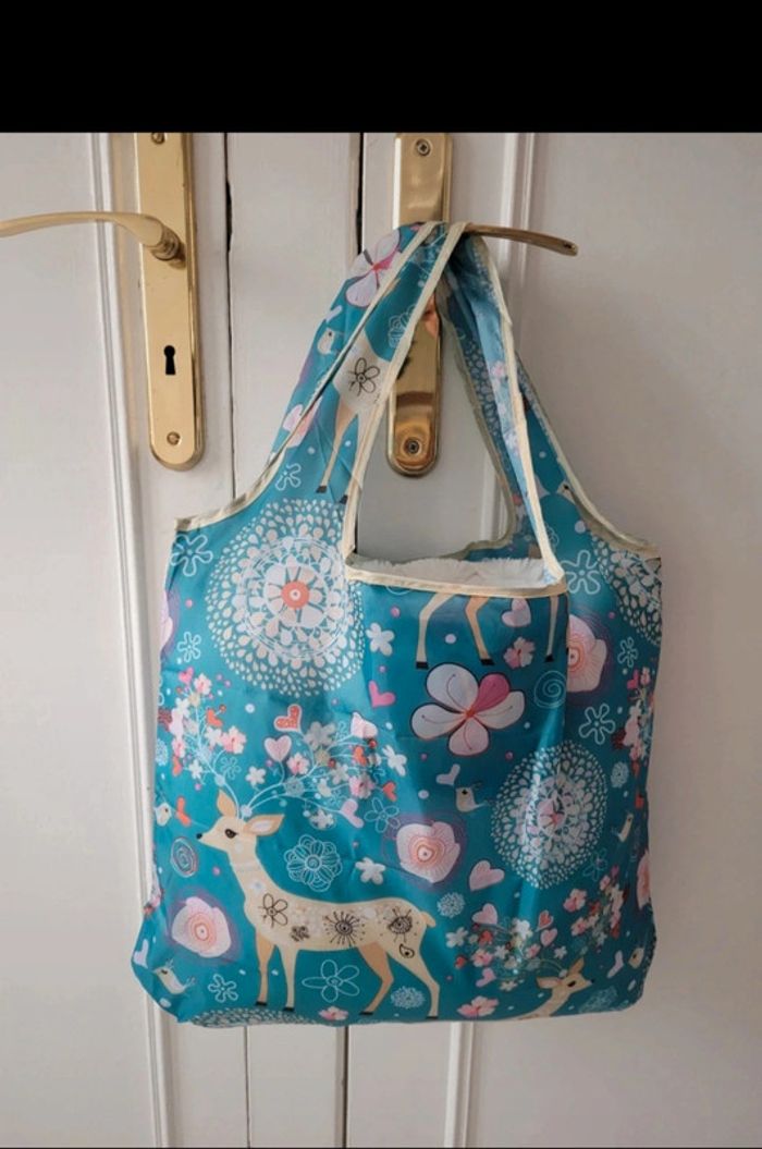 Sac à provisions imprimé faon biche - photo numéro 2