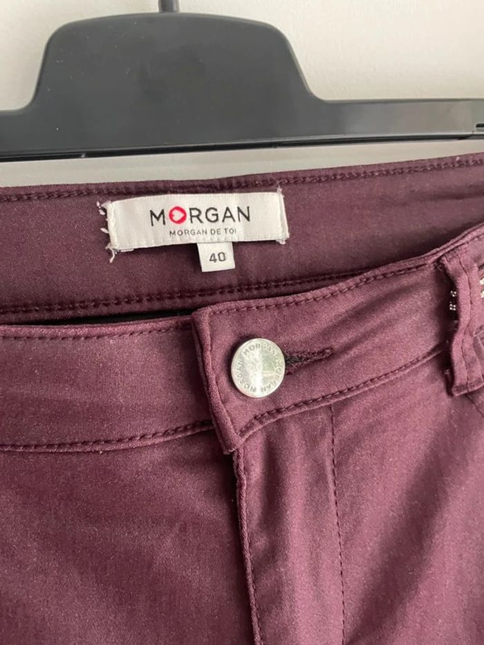 Pantalon slim bordeaux Morgan - photo numéro 2