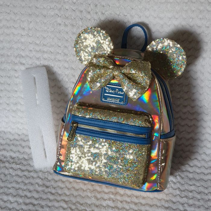 Mini sac à dos Walt Disney World 50th Anniversary scintillant iridesant loungefly