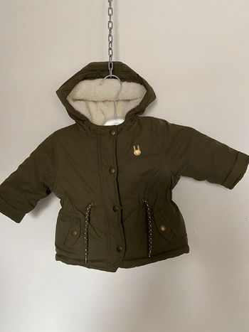 Parka capuche kaki fourrure acrylique à l’intérieur