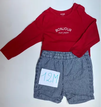 T- shirt manches longues et short