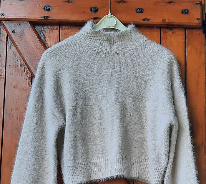 Pull femme court beige, Shein, taille 36 - photo numéro 2
