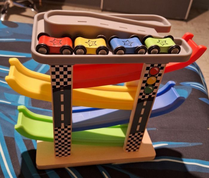 Circuit rampe voitures en bois