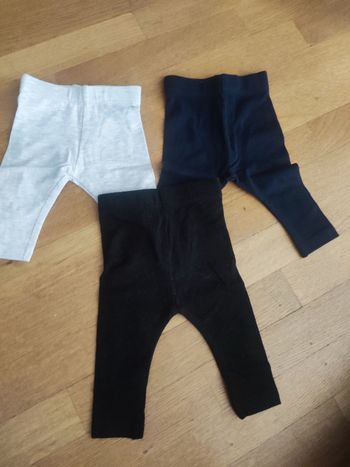 3 leggings bébé 3 mois