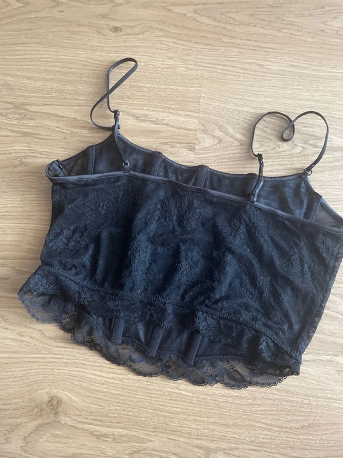Corset en dentelle noire neuf Zara - photo numéro 3