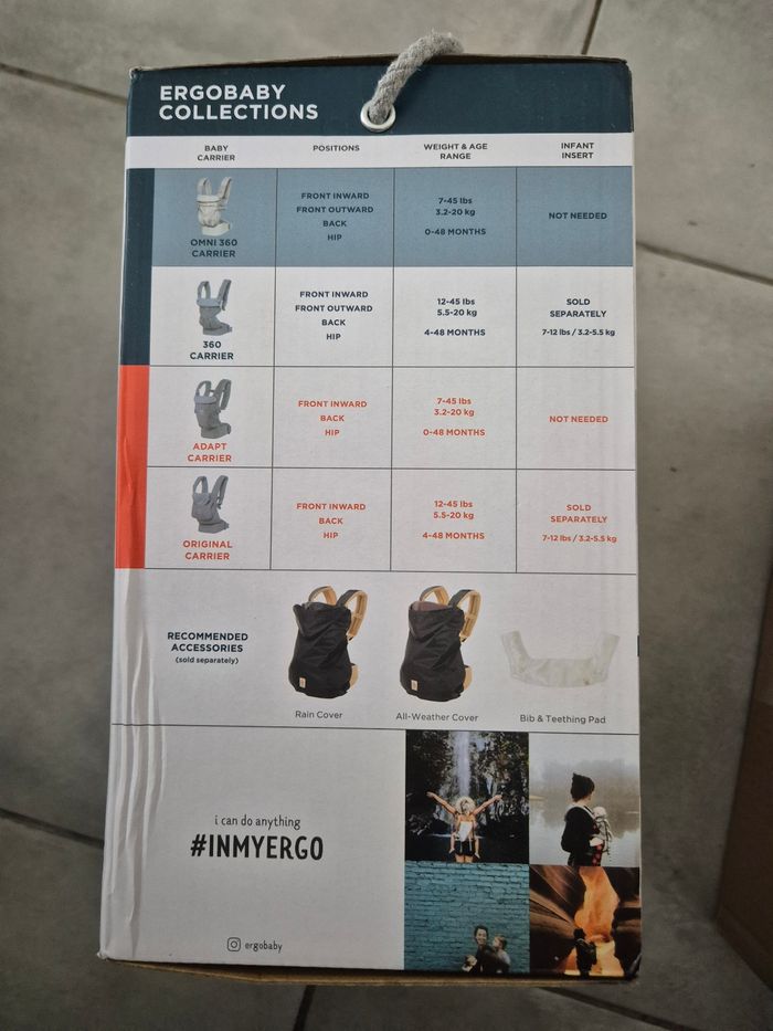 Porte-bébé Ergobaby Omni 360 Mesh Pearl Grey, Neuf - photo numéro 4