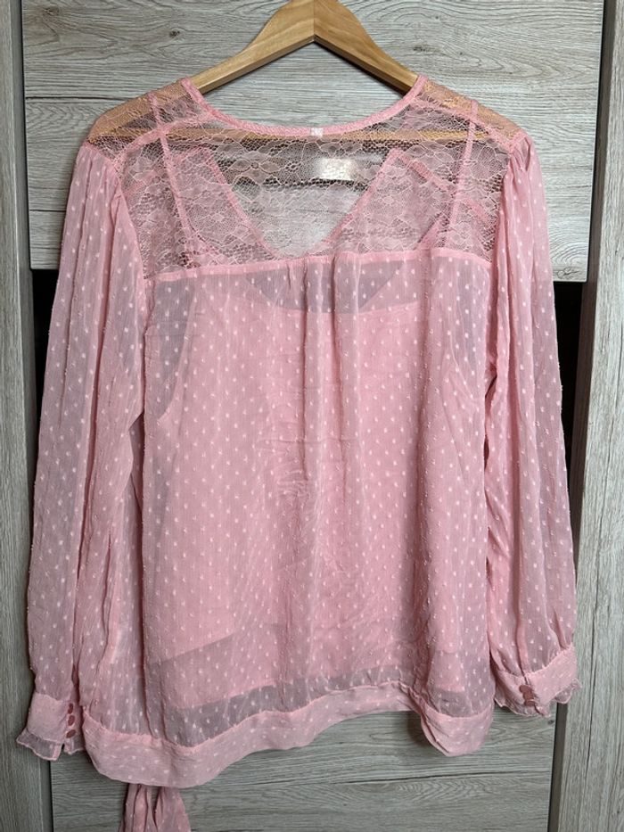 Blouse rose poudré - Taille 50 - photo numéro 6