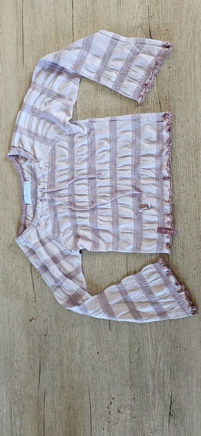 Blouse mauve/lila lignée, Lisa Rose, taille 6 ans, nickel - photo numéro 3
