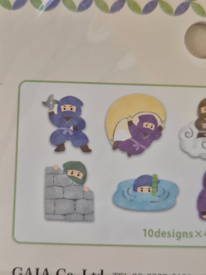 Stickers "Nippon Kawaii Flake Seals" : Ninja. - photo numéro 3