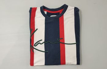 Vêtement Homme T-shirt bleu rouge et blanc Karl Kani taille L #Retrostreet