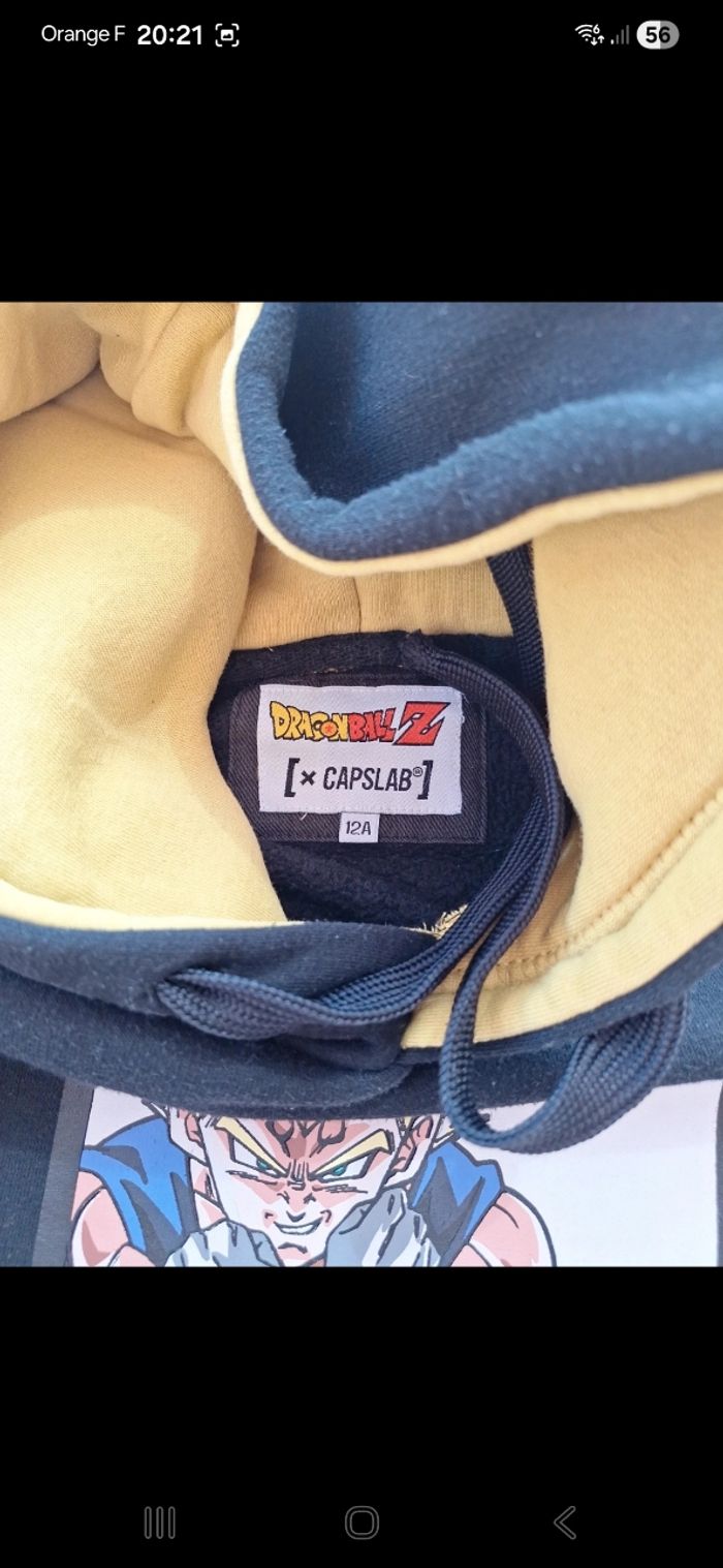 Pull capuche 12 ans Dragon Ball - photo numéro 3