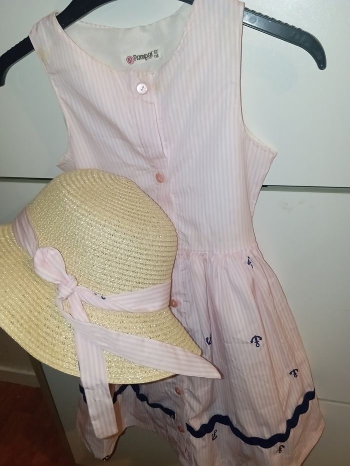 robe+chapeau fille 6 ans quasi neuf - photo numéro 6