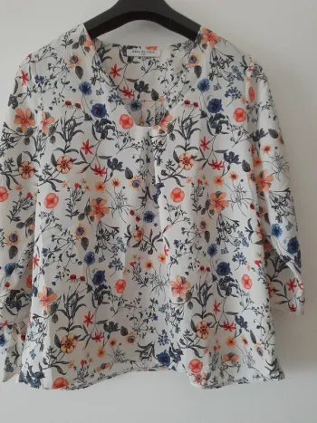 Blouse manches longues forme évasée
