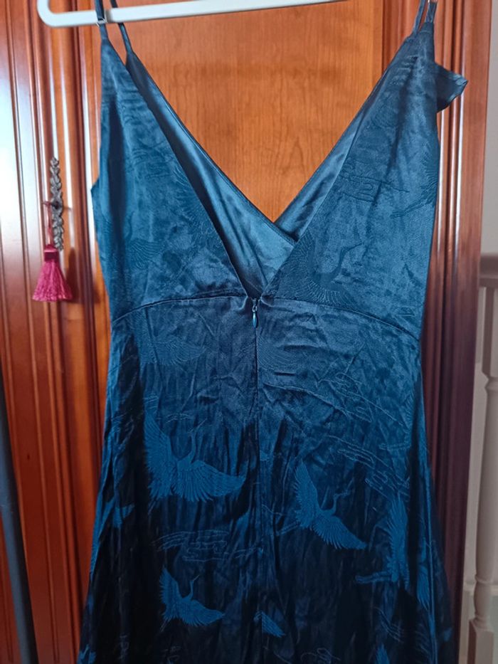 Robe longue bleue oiseaux Easy Wear XS - photo numéro 5