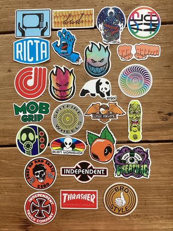 25 Stickers de marque de skate