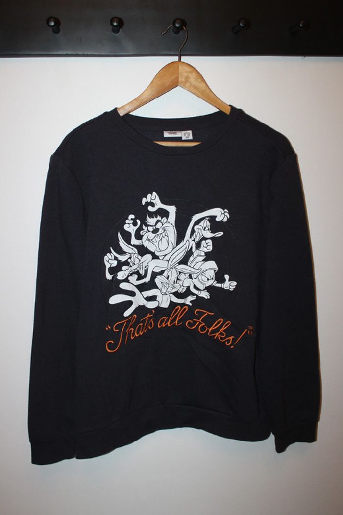 Pull Looney Tunes Sweatshirt crewneck brodé