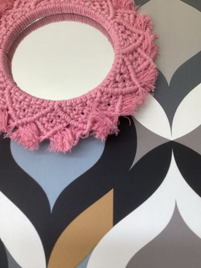 Miroir couronne macramé - photo numéro 2