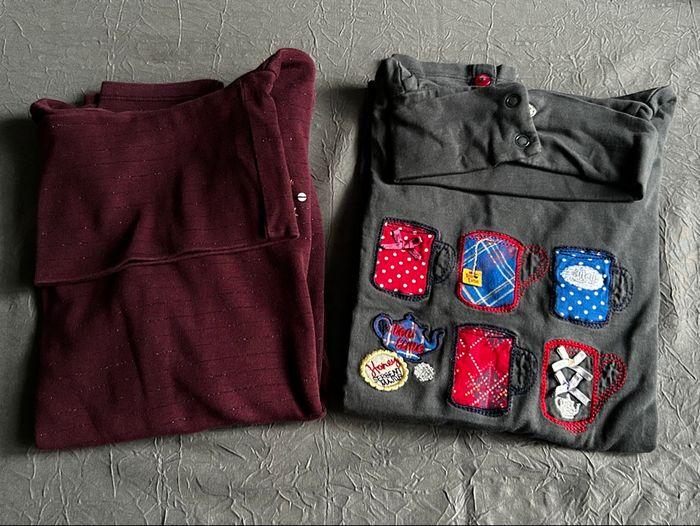 Lot de 2 sous-pulls fantaisie fille « Sergent Major »