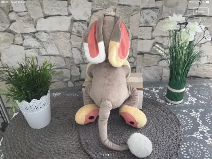 Vintage grande peluche bibombl diddl - photo numéro 3