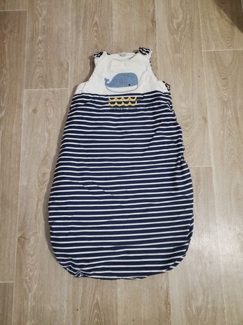 Turbulette gigoteuse 9-23mois obaïbi marin baleine bleu rayé