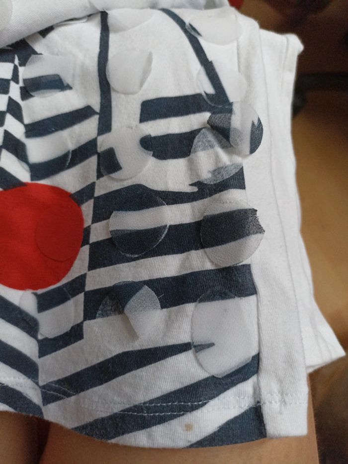 Robe courte fille été My Chicco 5 ans bleu blanc rouge - photo numéro 4