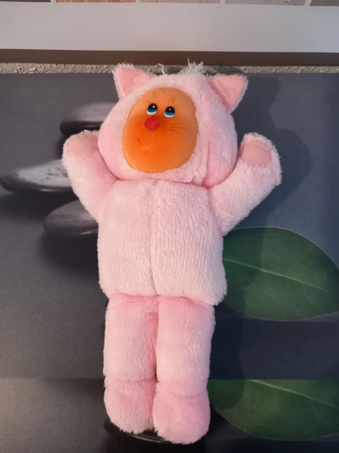 Peluche chat vintage rushton Rubber rose 31cm - photo numéro 4