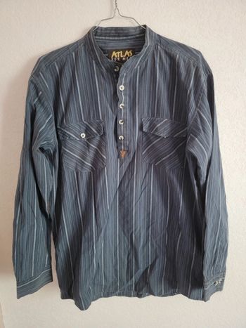 Chemise Atlas col mao aventure ethnique vintage