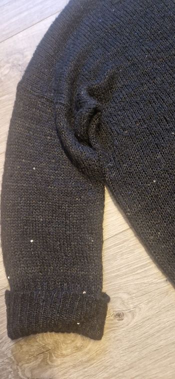 Pull noir pailleté femme