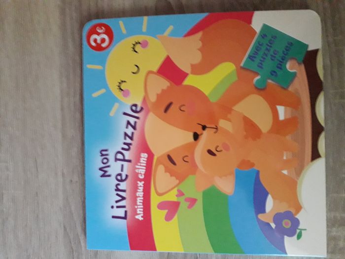 lots de 3 livres (2 livres puzzles + 1 livres animaux à caresser) neuf - photo numéro 2