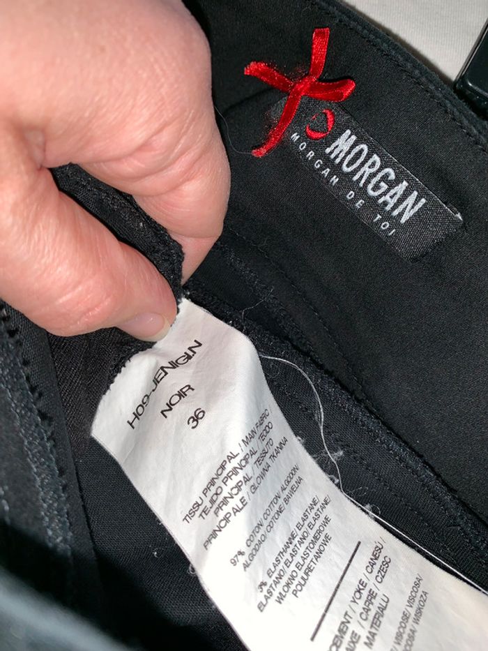 Jupe noire morgan taille 36 avec ceinture - photo numéro 4