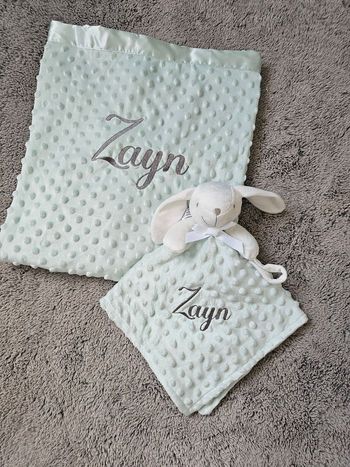 Doudou + couverture personnalisée